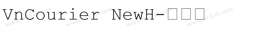VnCourier NewH字体转换